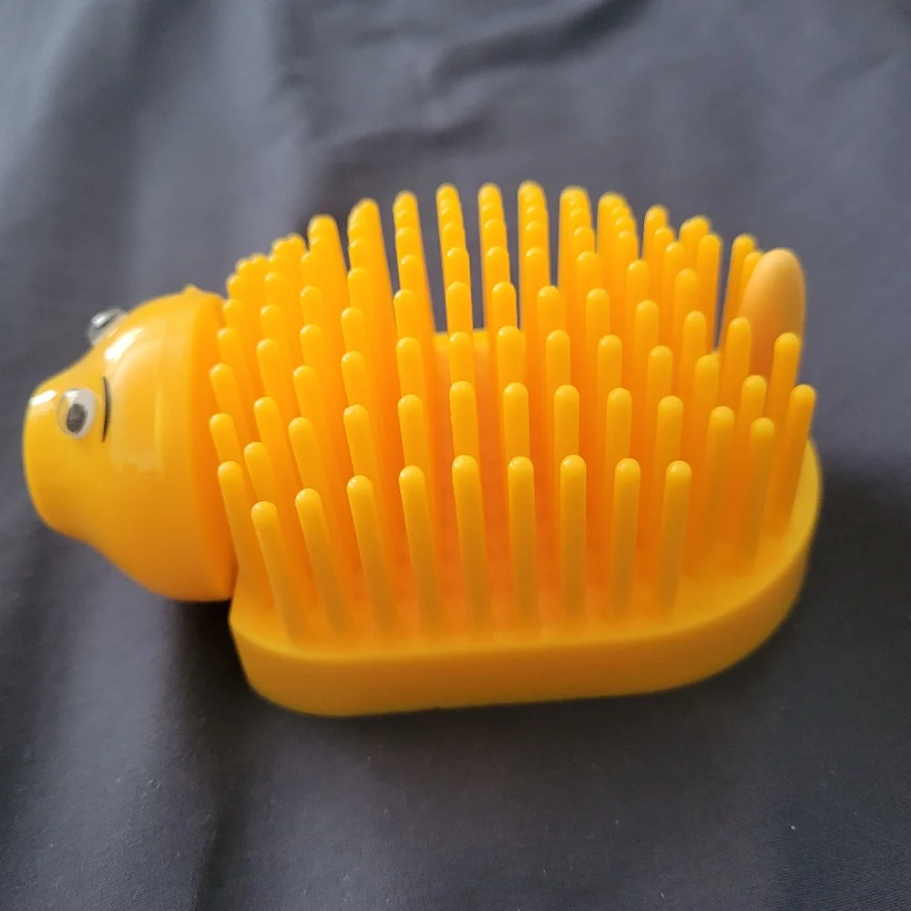 Vintage Porcupine Desk Pal Pencil Sharpener Note Holder Caddy RARE! YELLOW